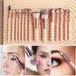 🔥 Big Sale 50% OFF🌈Travel Makeup Brush Set with LED Light Mirror