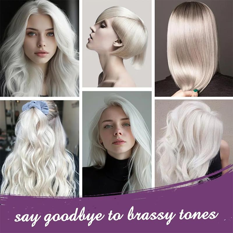 ✨ Purple Keratin Hair Mask - Tones Blonde, Silver & Gray Hair | Anti-Brass + Color Lock