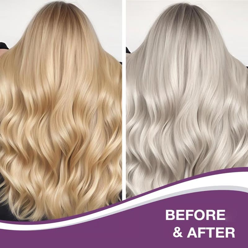 ✨ Purple Keratin Hair Mask - Tones Blonde, Silver & Gray Hair | Anti-Brass + Color Lock