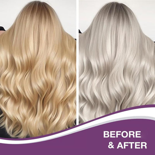 ✨ Purple Keratin Hair Mask - Tones Blonde, Silver & Gray Hair | Anti-Brass + Color Lock