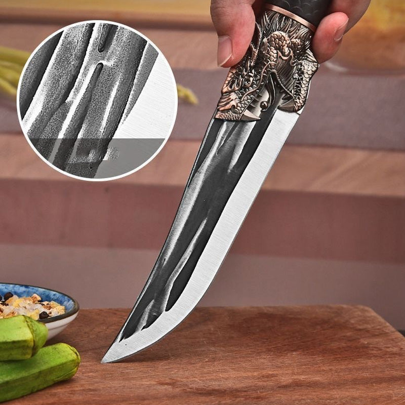 🔥New Year Promotion🎄Bone-cutting Knife with Dragon Decoration and Scabbard