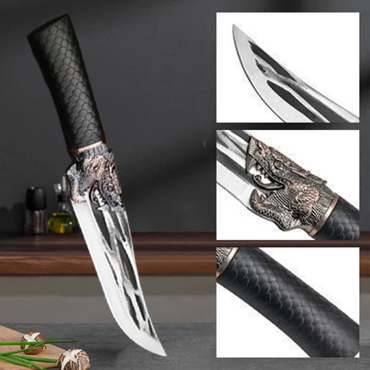 🔥New Year Promotion🎄Bone-cutting Knife with Dragon Decoration and Scabbard