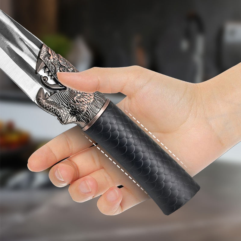 🔥New Year Promotion🎄Bone-cutting Knife with Dragon Decoration and Scabbard