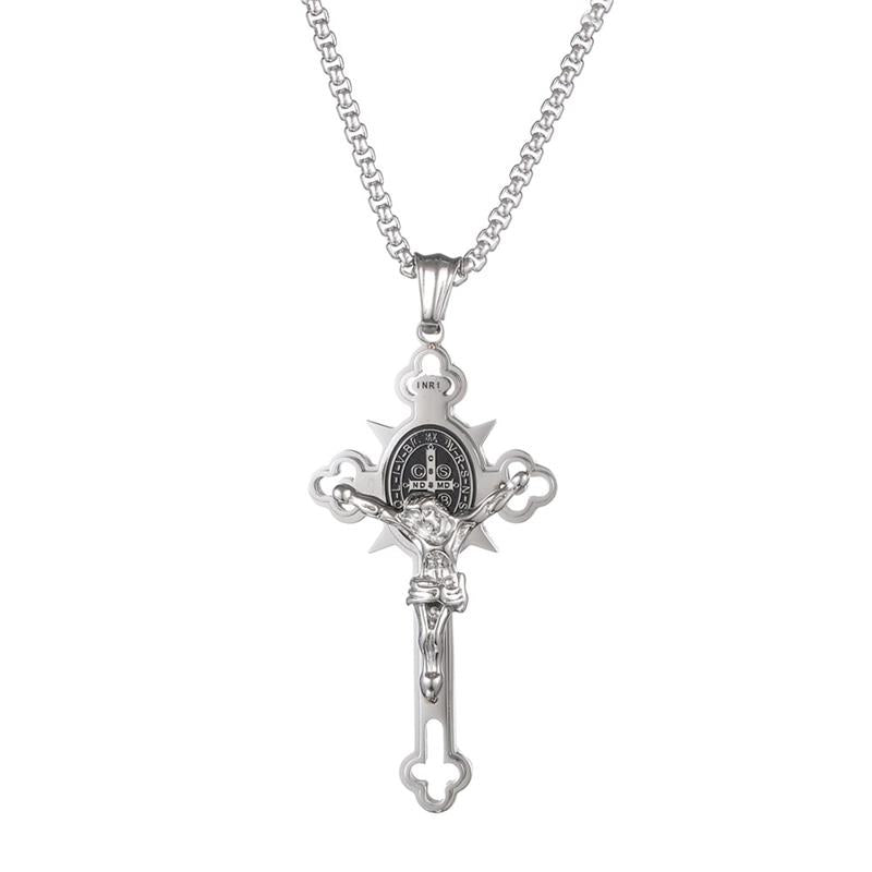 🙏 49% OFF🙏ST.Benedict Protection Cross Power Pendant Necklace