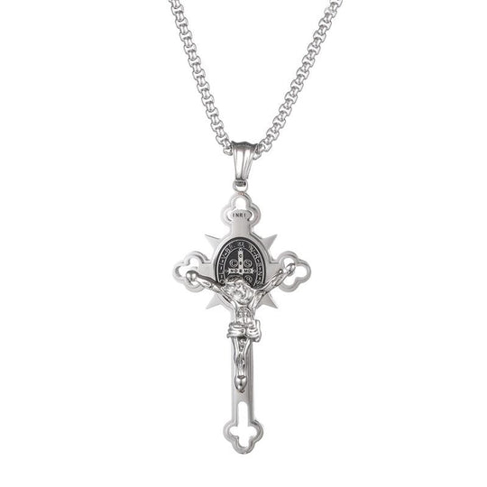 🙏 49% OFF🙏ST.Benedict Protection Cross Power Pendant Necklace