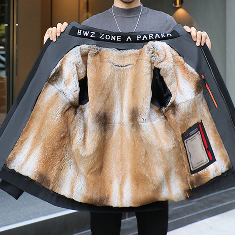 🔥Limited Time 49% Off 🔥Men's Winter Hooded Warm Faux Fur Lined Parka Coat