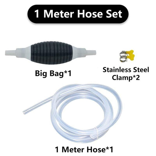 Manual siphon pump ⛽ Gasoline-resistant PVC hose, fast water/fuel pumping, can also be used for aquarium water changes 🐟