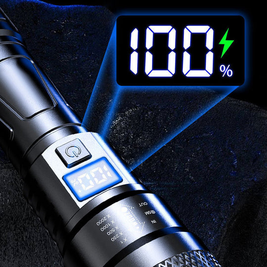 🔦 LED Strong Light Retractable Flashlight | Year-End Mega Sale 40% OFF | Zoomable Beam & Adjustable Length | Rechargeable for Outdoor & Emergency Use 🚀✨