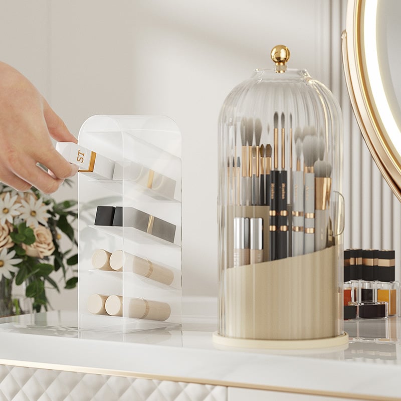🧴 COMPRA 2 E LEVA 1 GRATIS! 🚪 Organizador de cepillos de dentes con tapa deslizante: compacto, con capacidade para varios cepillos &  Perfecto para a encimera do baño 🛁