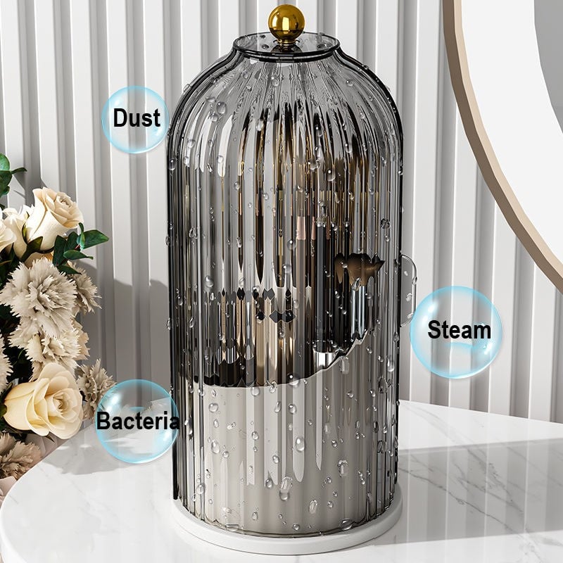 🧴 COMPRA 2 E LEVA 1 GRATIS! 🚪 Organizador de cepillos de dentes con tapa deslizante: compacto, con capacidade para varios cepillos &  Perfecto para a encimera do baño 🛁
