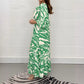 💖Limited Sale 50% OFF💖V-Neck Zebra Stripe Waistline 3/4 Sleeve Dress