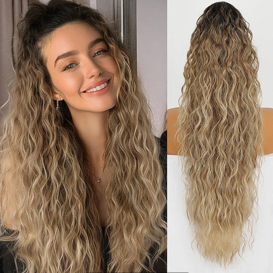 🩷LAST DAY PROMOTION - 50%OFF😍Curly Wavy Frizzy Hair Extension with Ponytail