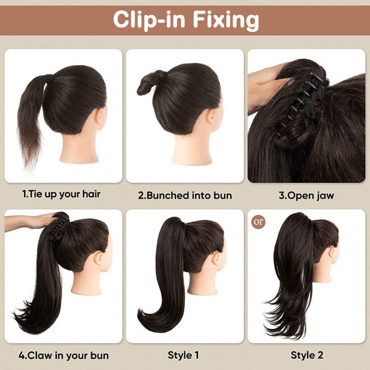 🩷LAST DAY PROMOTION - 50%OFF😍Curly Wavy Frizzy Hair Extension with Ponytail