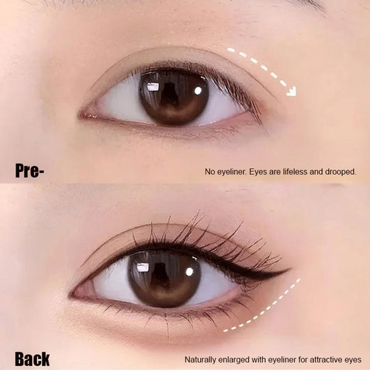 Hurtigtørkende ultrafin glatt flytende eyeliner