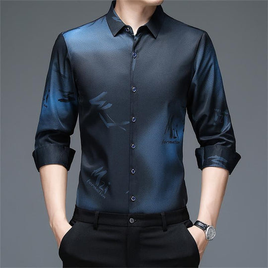 Men's Clothes Autumn Spring Long Sleeve Button Up Shirts