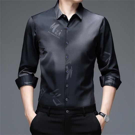 Men's Clothes Autumn Spring Long Sleeve Button Up Shirts