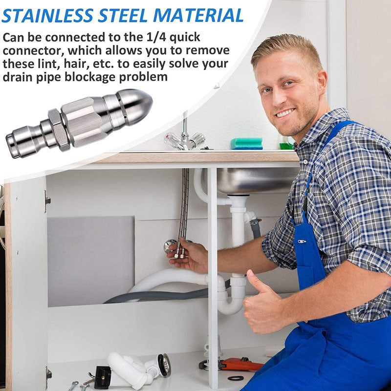 Glanadh píopaí cumhachtach agus nozzle neamh -bhréige