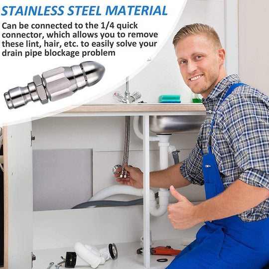 Glanadh píopaí cumhachtach agus nozzle neamh -bhréige