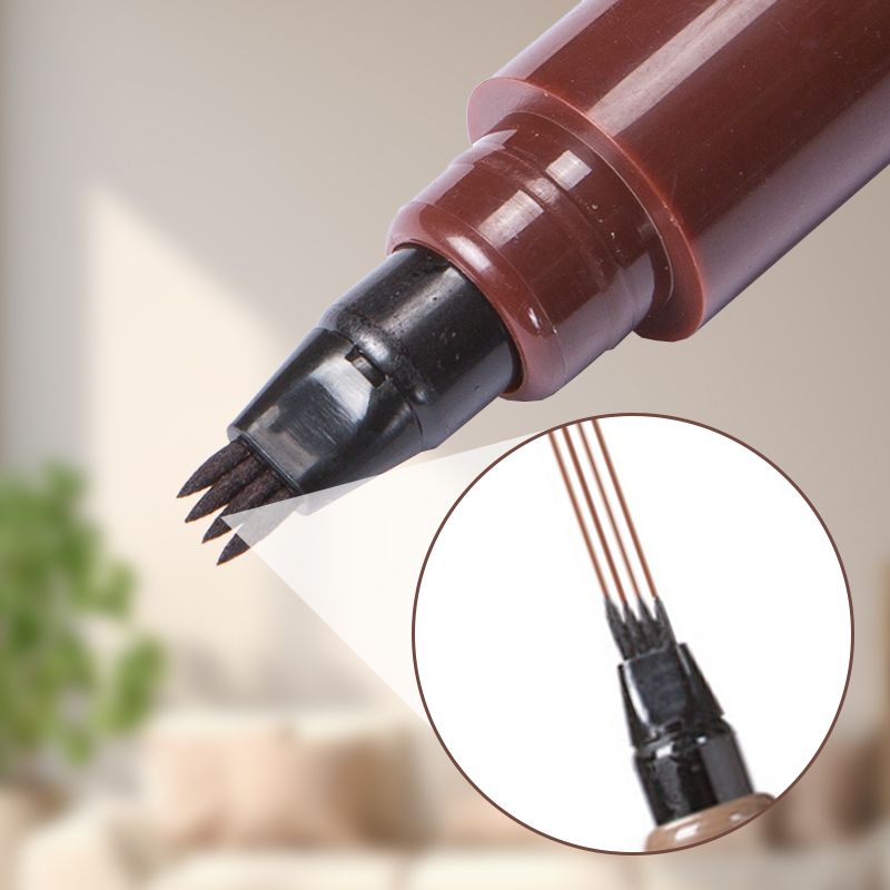 ✏️ Waterproof Eyebrow & Beard Pen – 4-in-1 Tips, Long-Lasting & Precise