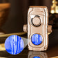 Dual-Flame Refillable Butane Lighter with Visible Gas Chamber