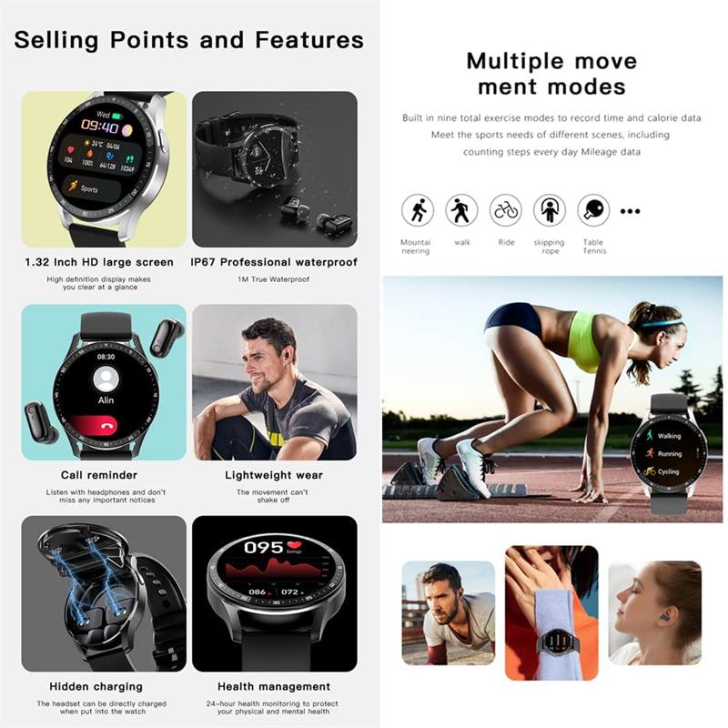 ⌚ 49% OFF NOW! 🎧 2-in-1 Smartwatch with Wireless Earbuds – Music, Calls & Fitness All in One 📱