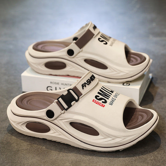 Men’s Sport Buckle Platform Slide Sandals