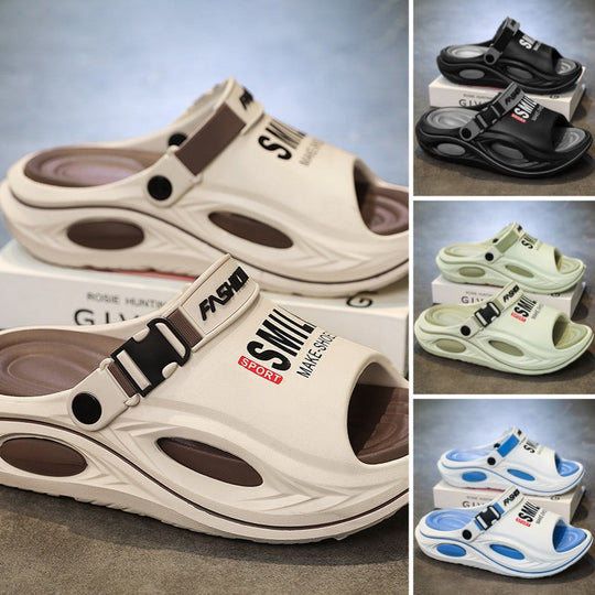 Men’s Sport Buckle Platform Slide Sandals