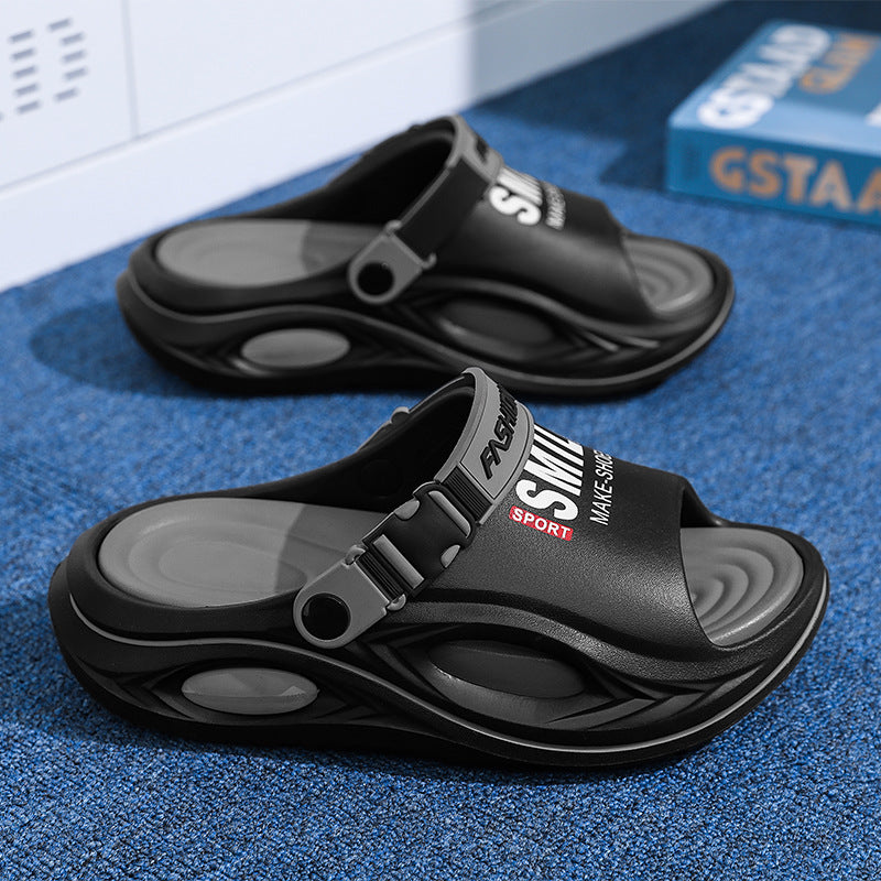 Men’s Sport Buckle Platform Slide Sandals