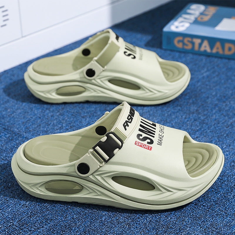 Men’s Sport Buckle Platform Slide Sandals
