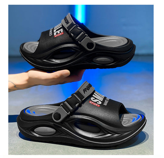 Men’s Sport Buckle Platform Slide Sandals