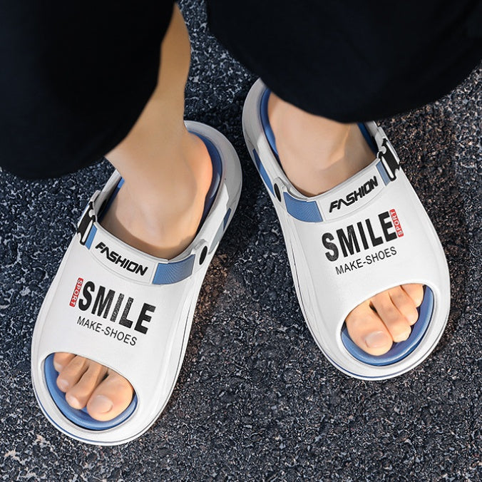 Men’s Sport Buckle Platform Slide Sandals