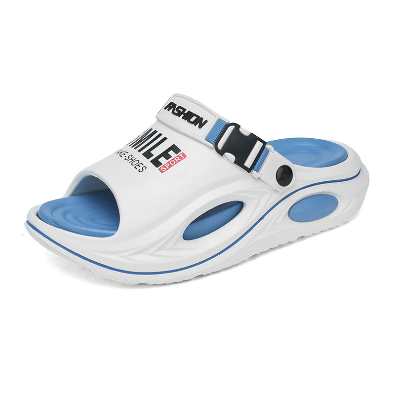 Men’s Sport Buckle Platform Slide Sandals
