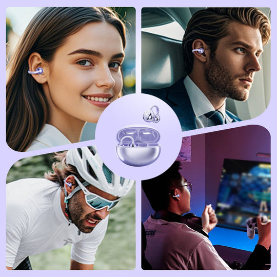 🎧 LIMITED-TIME 50% OFF! 🏃‍♂️ Bluetooth 5.4 Clip-On Open Ear Earbuds – Noise cancelling & stereo sound – Perfect for sports, calls or travel – secure fit, long battery 🔋✨