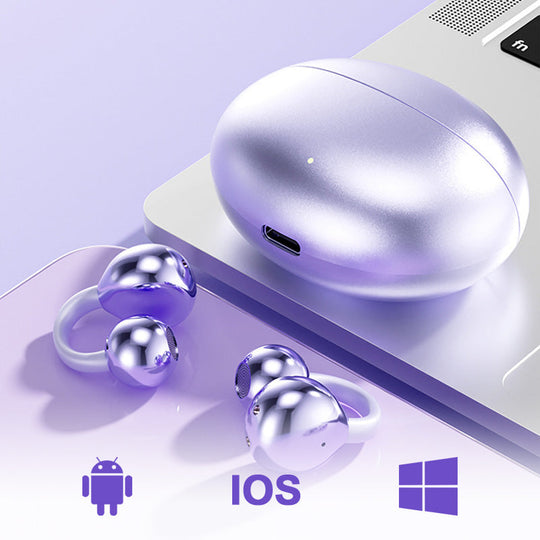 🎧 LIMITED-TIME 50% OFF! 🏃‍♂️ Bluetooth 5.4 Clip-On Open Ear Earbuds – Noise cancelling & stereo sound – Perfect for sports, calls or travel – secure fit, long battery 🔋✨