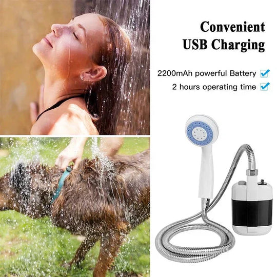 🚿Stay Fresh Outdoors✨Portable Camping Shower with Adjustable Flow – For Easy & Convenient Outdoor Cleaning!