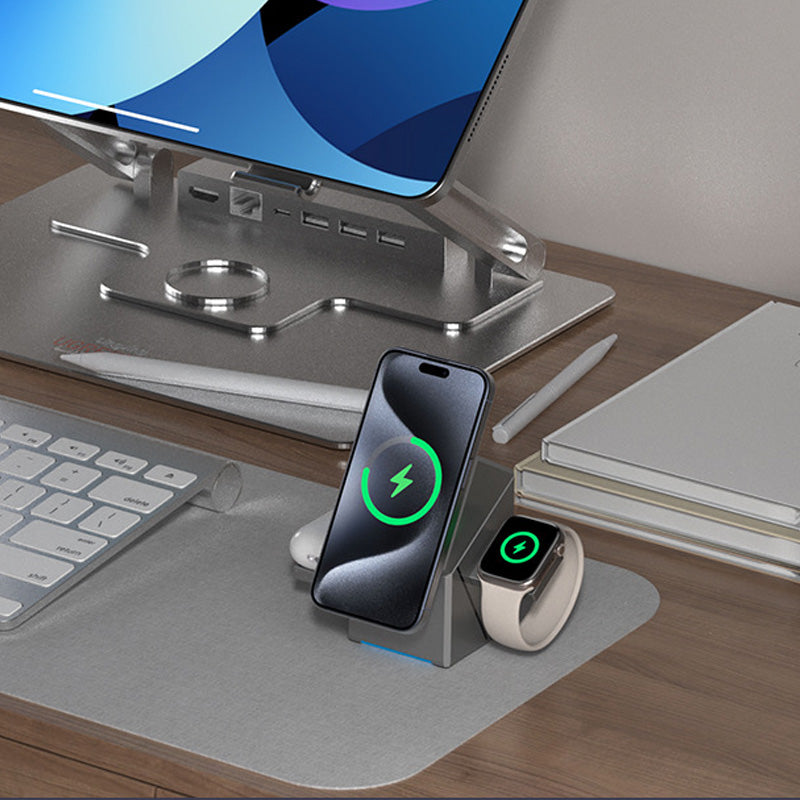 Hot Sale Offers-3-in-1 Foldable Magnetic Wireless Charging Station