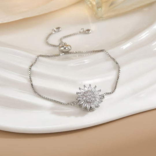 Spinning Sunflower Bracelet With Gift Box – A Calming and Relaxing Accessory for Mothers Day Gift, Valentines Day Gifts, Galentines Day Gifts, Birthday Gifts Jewelry