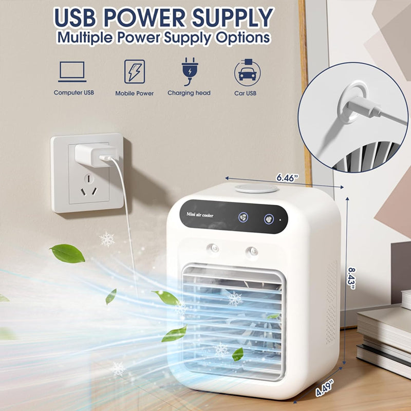 ❄️Limited Offer 50% OFF ❄️ Mini Portable Air Conditioner with Cooling and Humidification Function
