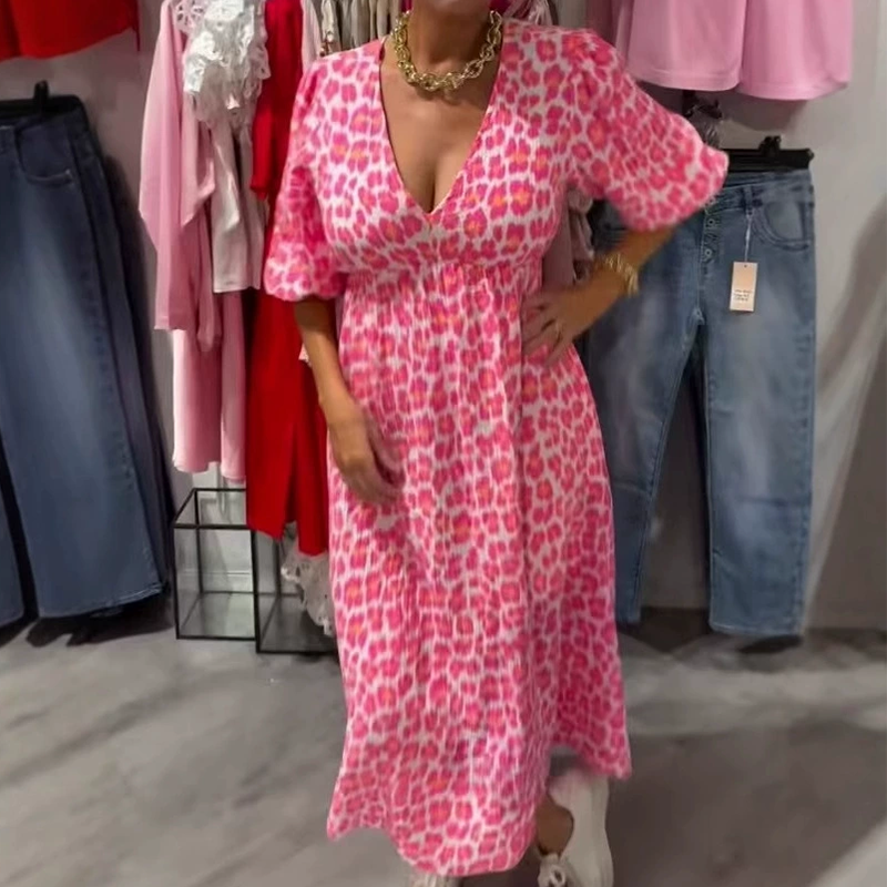 🏖️Summer Cool Deal: 49% OFF!!🎀Women's V-Neck Printed Dress