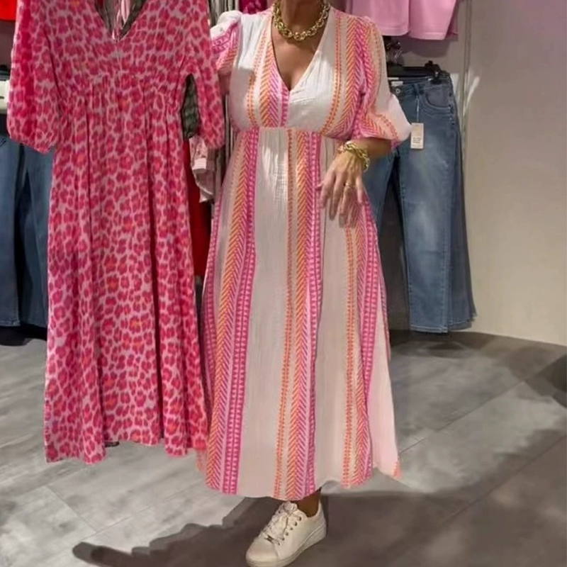 🏖️Summer Cool Deal: 49% OFF!!🎀Women's V-Neck Printed Dress