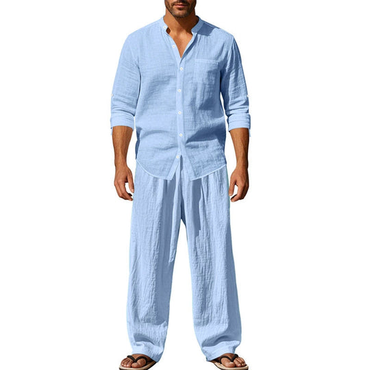 ✨New Arrival✨Men's Casual Breathable Shirt and Pants Set