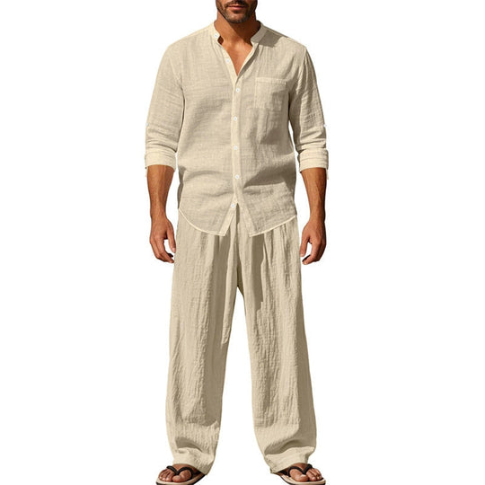 ✨New Arrival✨Men's Casual Breathable Shirt and Pants Set