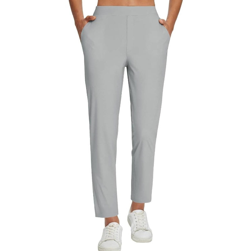 🔥⏳LIMITED OFFER 50%OFF🌞Women’s High-Waisted Zip-Pocket Trousers 👖 – 4-Way Stretch, Tummy Control, Breathable Quick-Dry, 6 Colours, S-3XL