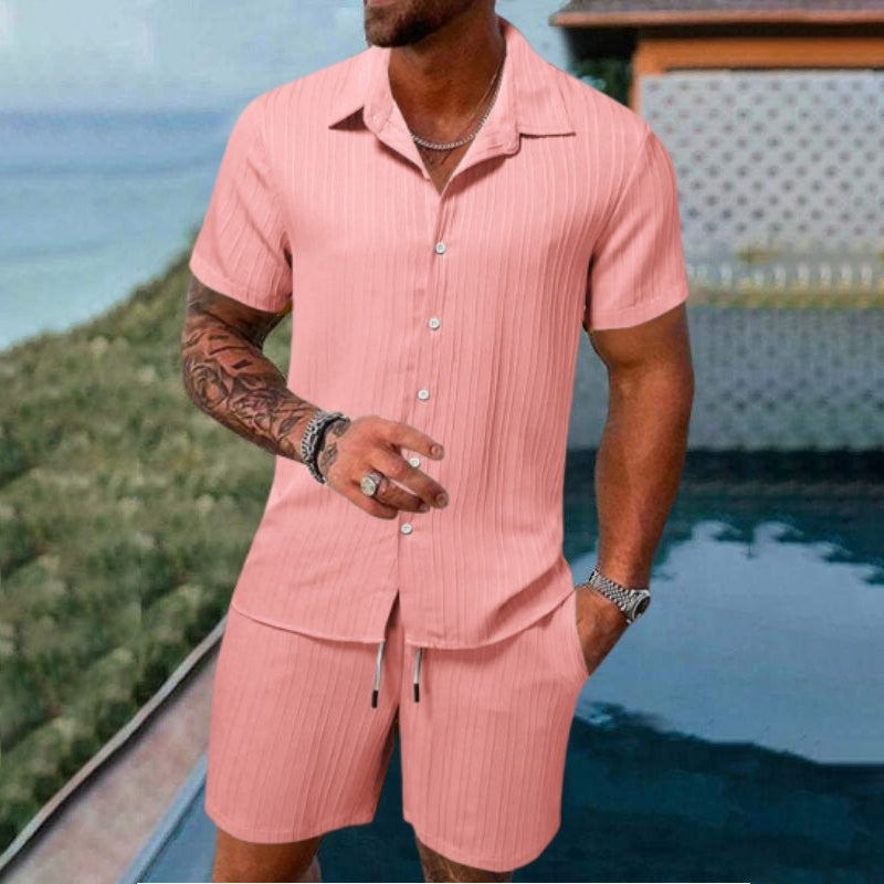✨Men's Loose Short Sleeve Shirt & Shorts 2-Piece Set