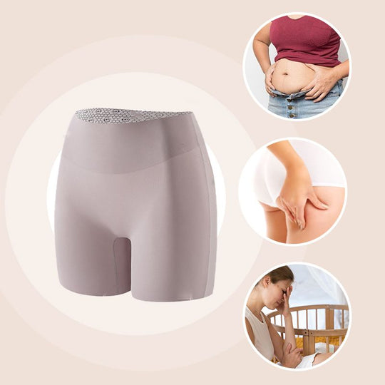 🏆 High-waisted women's silk satin underwear with tummy control and hip-lifting effect 👑🌿