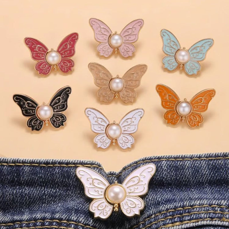 🌸🦋 BUY 1 GET 1 FREE 🎁💜 Removable Butterfly Waist Adjustment Buckle – No‑Tool, Adjustable Fit for Jeans, Skirts & Dresses, Creates Hourglass Shape ✨👗💃
