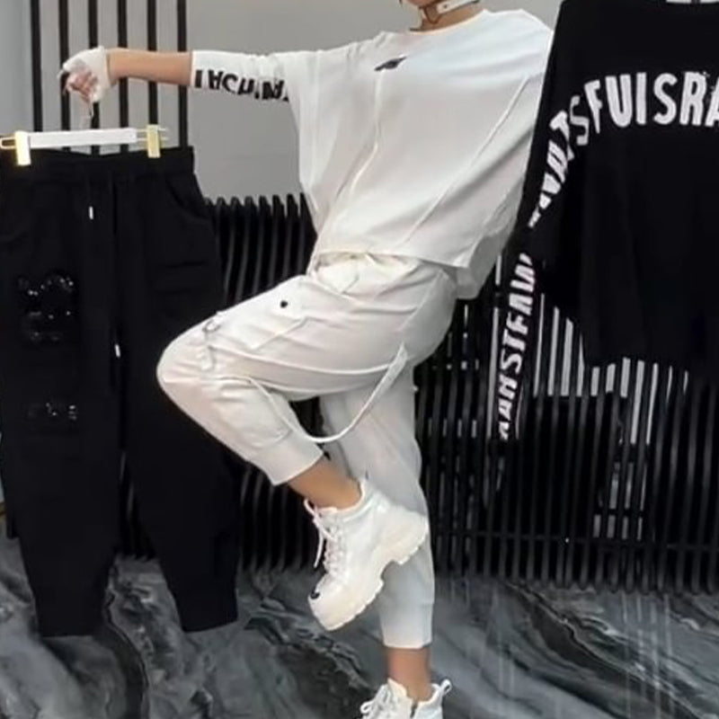 💜 LAST DAY PROMOTION - 50%OFF 💜 Women's Casual Letter Print Top & Pants Two-Piece Set