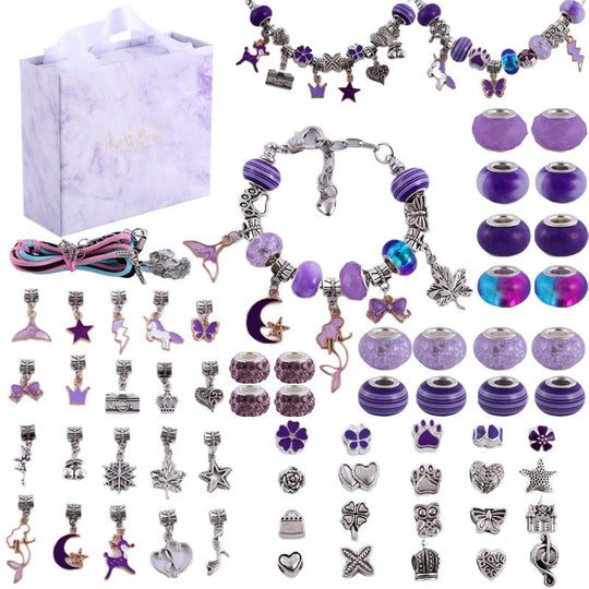💥 50% OFF! 🎁 Charm Bracelet Jewelry Making Kit – Fun & Creative Crafting for All Ages 🎄