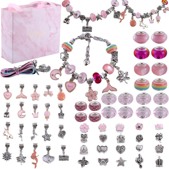 💥 50% OFF! 🎁 Charm Bracelet Jewelry Making Kit – Fun & Creative Crafting for All Ages 🎄