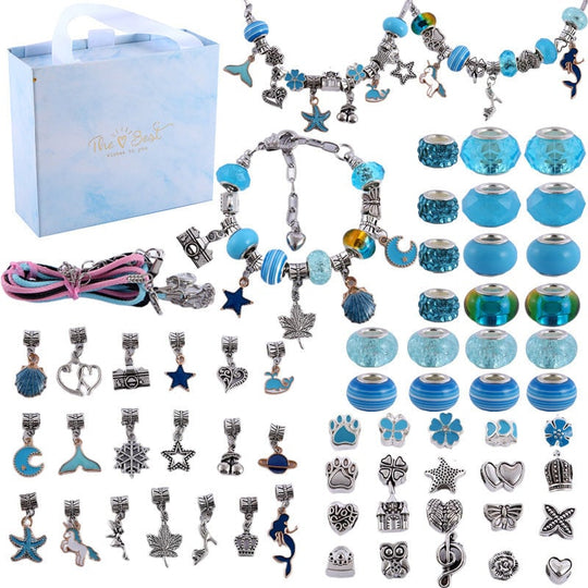 💥 50% OFF! 🎁 Charm Bracelet Jewelry Making Kit – Fun & Creative Crafting for All Ages 🎄